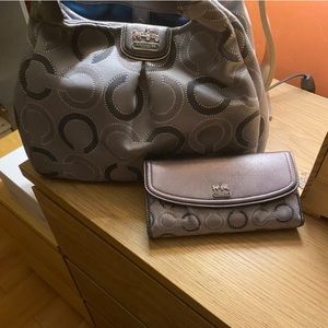 3 Coach bags, silver and black bags never used